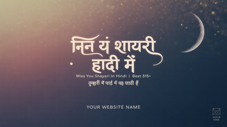 Miss You Shayari In Hindi | Best 315+ मिस यु शायरी हिंदी में