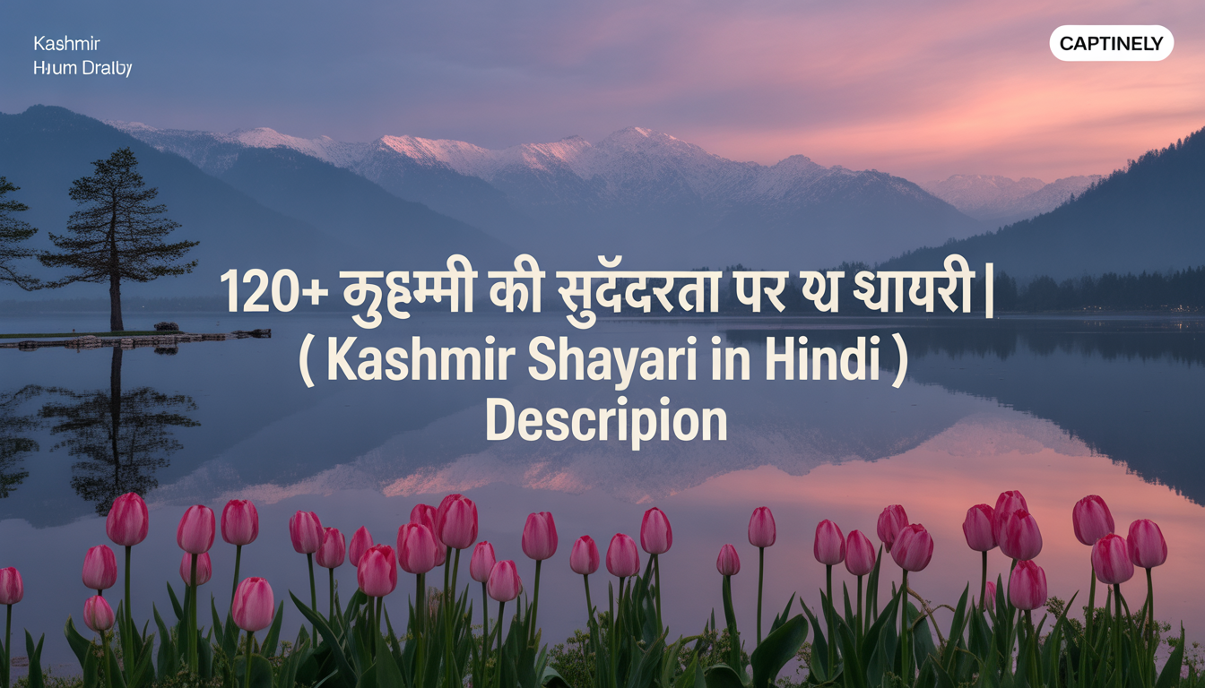 120+ कश्मीर की सुंदरता पर शायरी | Kashmir Shayari in Hindi -Description