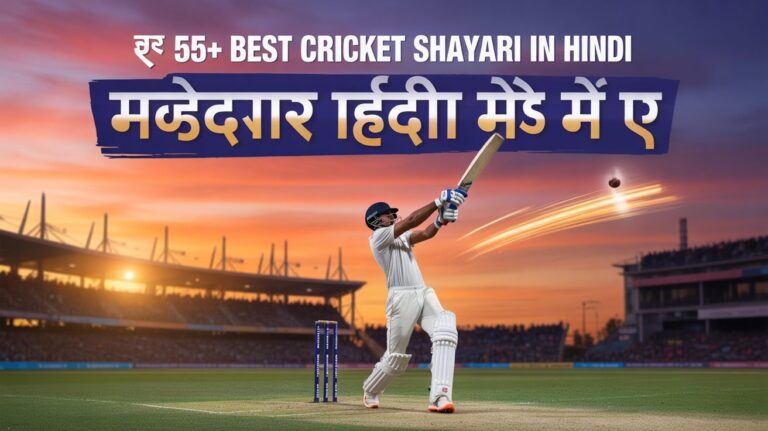 🏏 55+ Best Cricket Shayari in Hindi | मजेदार Cricket Shayari हिंदी में 🏆 