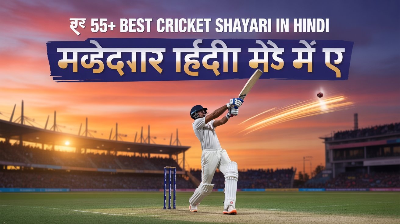 🏏 55+ Best Cricket Shayari in Hindi | मजेदार Cricket Shayari हिंदी में 🏆 
