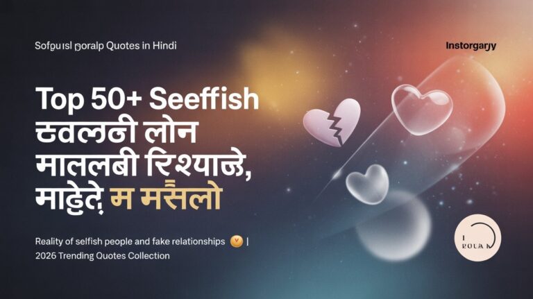 Top 50+ Selfish Quotes in Hindi | स्वार्थी लोग मतलबी रिश्ते शायरी, स्टेटस और मैसेज