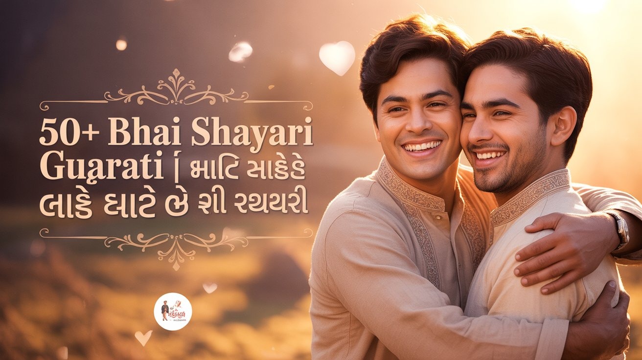 50+ Bhai Shayari Gujarati | ભાઈ માટે દિલથી લખેલી શાયરી
